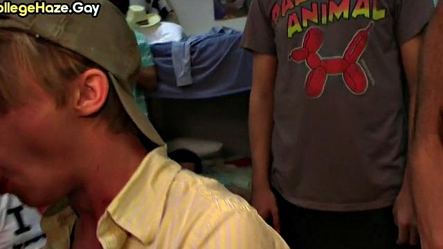 Straight amateur fucked in ass for entrance to fraternity club