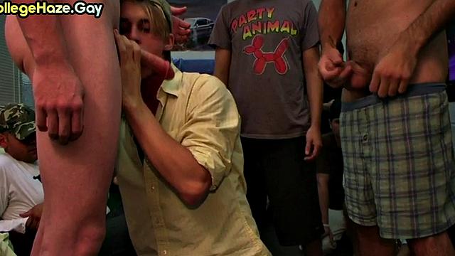 Straight amateur fucked in ass for entrance to fraternity club