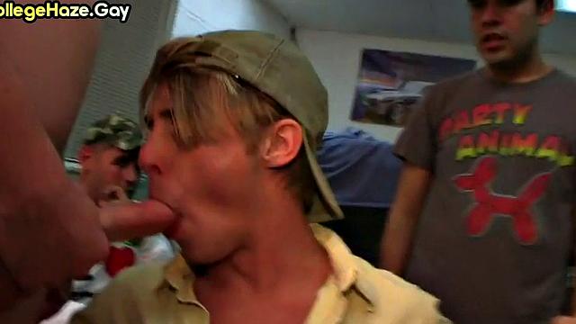 Straight amateur fucked in ass for entrance to fraternity club