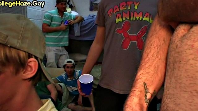 Straight amateur fucked in ass for entrance to fraternity club