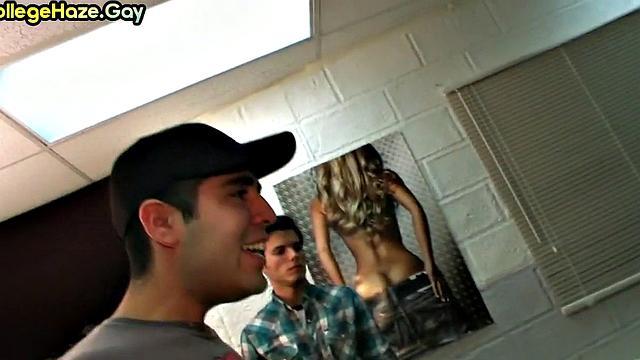 Straight amateur fucked in ass for entrance to fraternity club