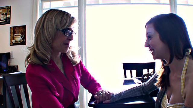 Step Mom Nina Plows Through Ally's Meaty Twat!