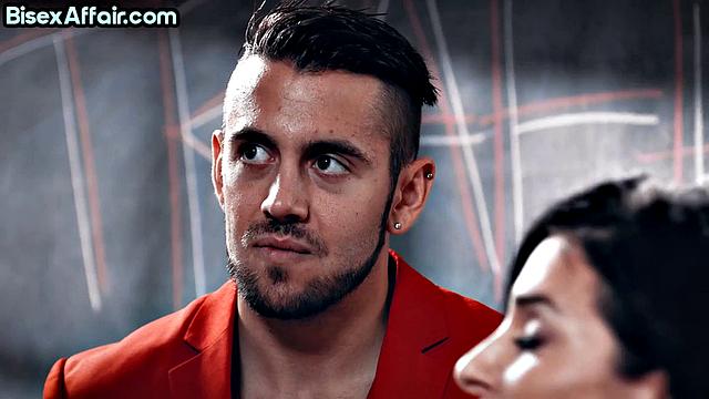 Horny alt babe banged in bi 3some