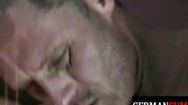 Athletic German bottom breeded and mouth spermed by DILF