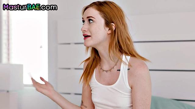 Small-titted ginger babe penetrated