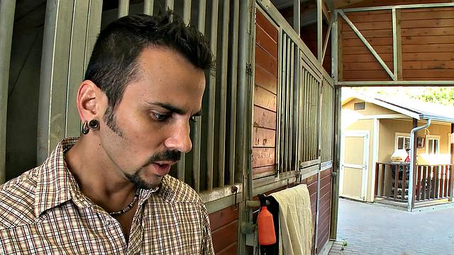 Hairy pussy slave gets barebacked outdoors with gloves & femdom mistress