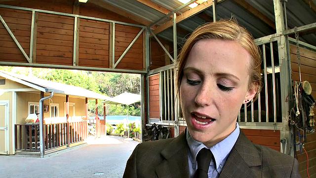 Hairy pussy slave gets barebacked outdoors with gloves & femdom mistress