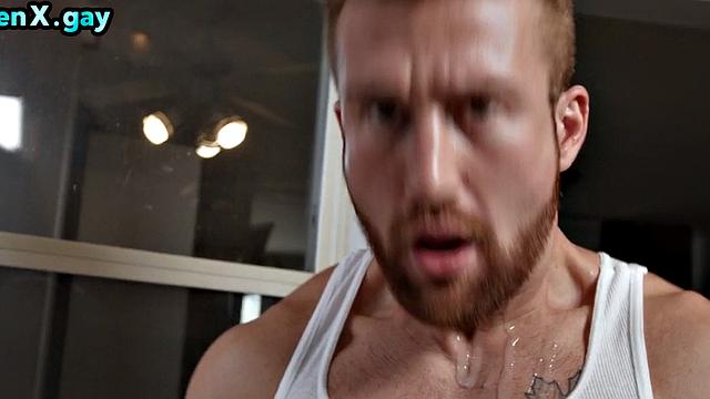 Manly jock barebacked by twinks after cocksucking