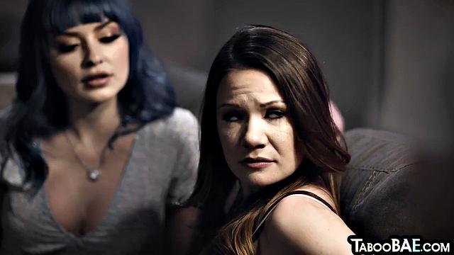 Gorgeous blonde lez licking her GF