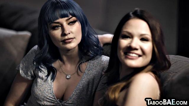 Gorgeous blonde lez licking her GF