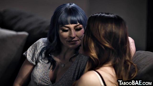 Gorgeous blonde lez licking her GF