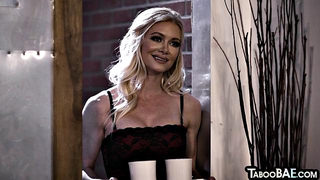 Gorgeous blonde lez licking her GF