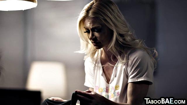 Gorgeous blonde lez licking her GF