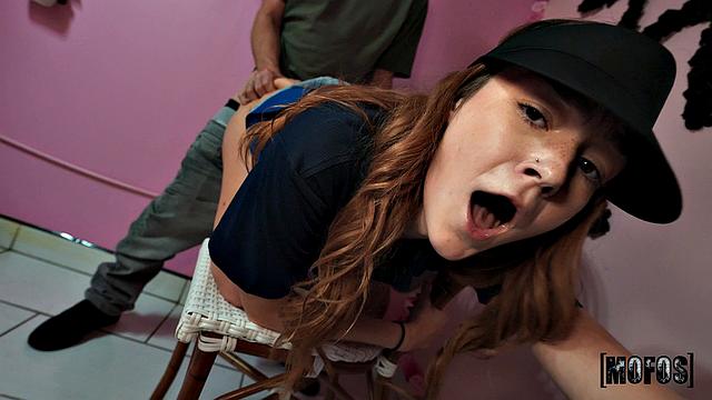 Waitress Breaks for Big Sub