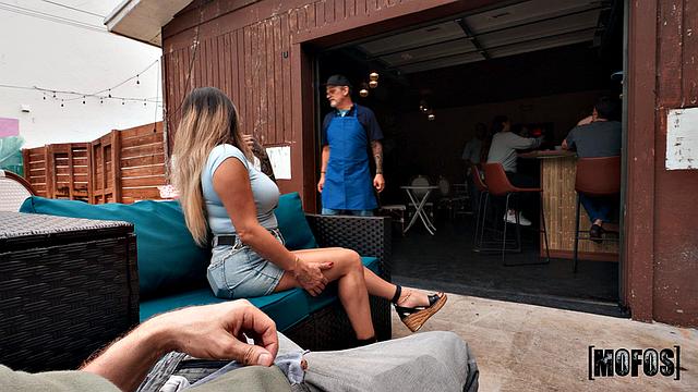 Waitress Breaks for Big Sub