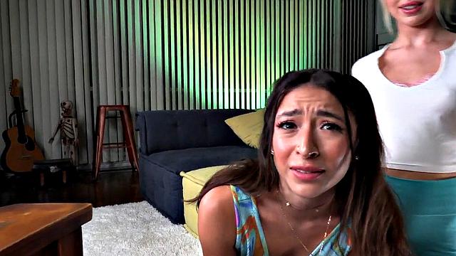 POV petite asian bimbo in 3way