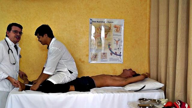 Rave just assumed that his doctor's name Dr. Tickles was just a peculiar name. But little did he know that his kinky doctor also has a peculiar method of treating his young Asian twink patients. He uses tickle therapy to cure them of their ailment.