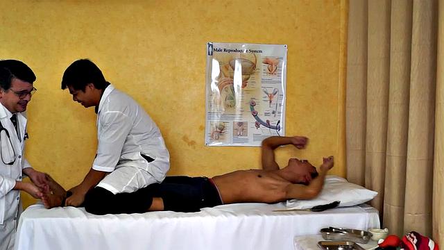 Rave just assumed that his doctor's name Dr. Tickles was just a peculiar name. But little did he know that his kinky doctor also has a peculiar method of treating his young Asian twink patients. He uses tickle therapy to cure them of their ailment.