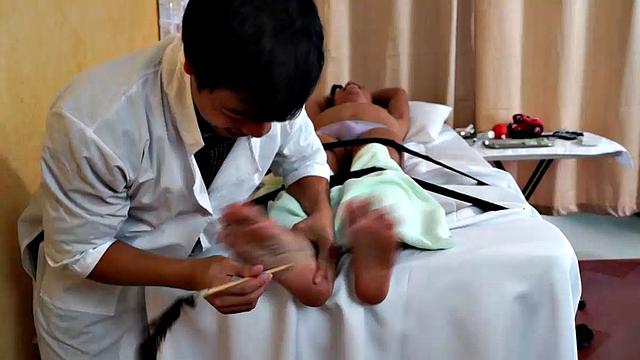 Rave just assumed that his doctor's name Dr. Tickles was just a peculiar name. But little did he know that his kinky doctor also has a peculiar method of treating his young Asian twink patients. He uses tickle therapy to cure them of their ailment.