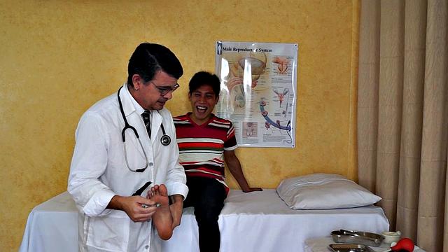 Rave just assumed that his doctor's name Dr. Tickles was just a peculiar name. But little did he know that his kinky doctor also has a peculiar method of treating his young Asian twink patients. He uses tickle therapy to cure them of their ailment.