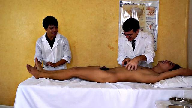Rave just assumed that his doctor's name Dr. Tickles was just a peculiar name. But little did he know that his kinky doctor also has a peculiar method of treating his young Asian twink patients. He uses tickle therapy to cure them of their ailment.