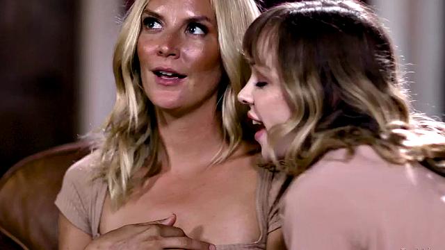 Dirty bitches enjoy rubbing pussies before licking