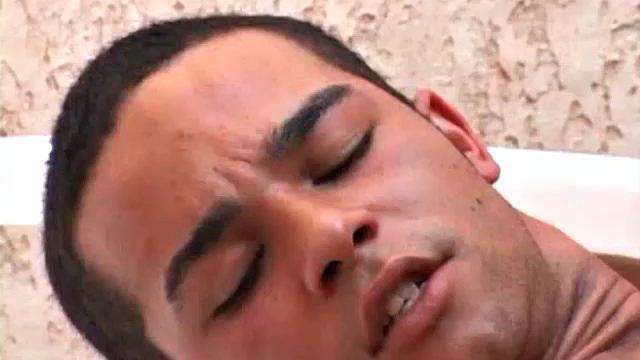 After a long day of cleaning up the garage, Ciao and Lenny decide it's time to relax in the jacuzzi for a while. But these two horny Latinos have other things in mind.