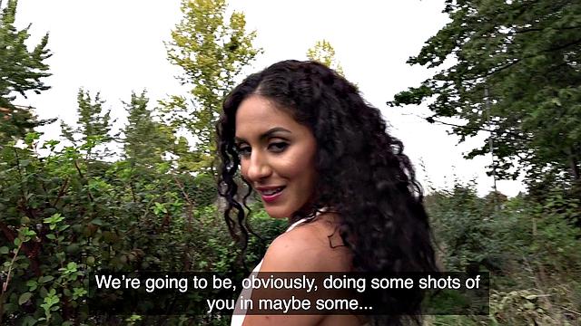 Fitness model gets fucked in garage