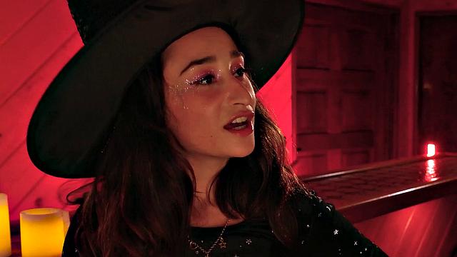 Dirty chubby enjoys facesitting at Halloween party