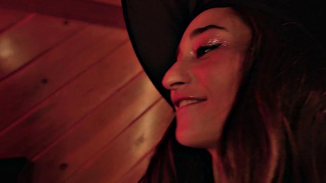 Dirty chubby enjoys facesitting at Halloween party