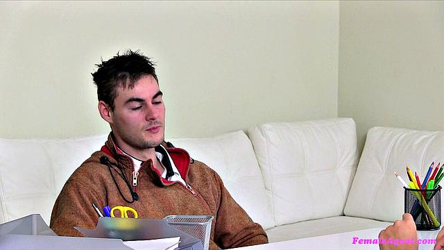 Naughty Agent gets her tight blonde pussy drilled by her well-endowed stud in the office