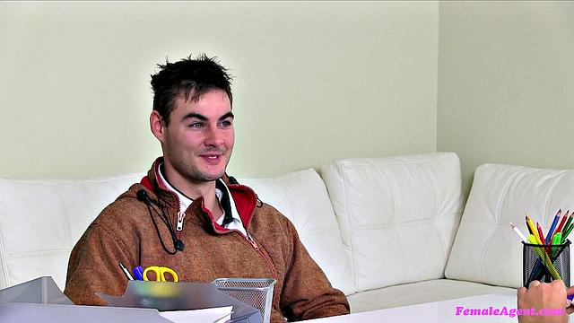 Naughty Agent gets her tight blonde pussy drilled by her well-endowed stud in the office