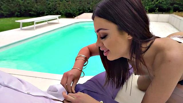 Stunning eurobabe doggystyled by man