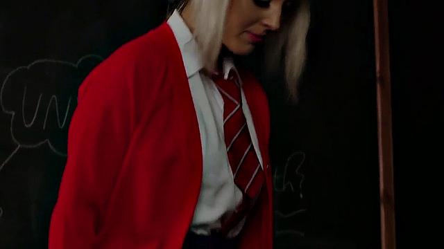 Upskirt teasing voyeur watching the professor