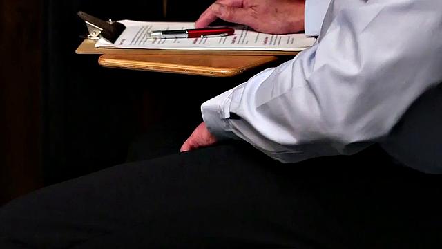 Upskirt teasing voyeur watching the professor