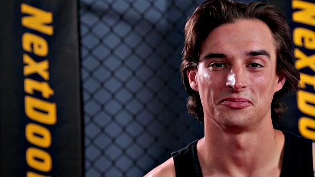 Sixpack jock solo masturbates on sunbed outdoors