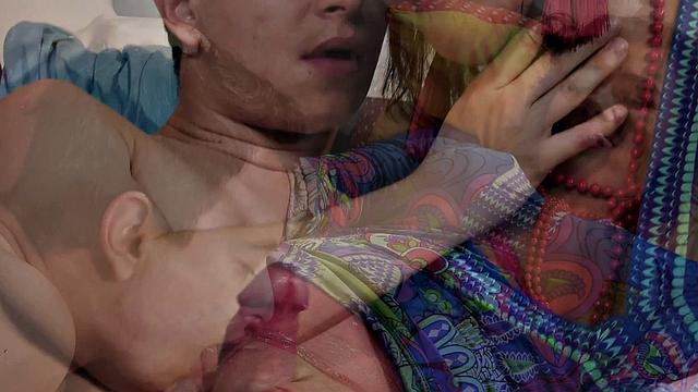 Naughty Grandma Has Fun Sucking and Fucking a Hard Cock