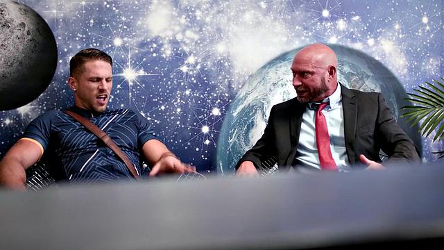 Hunky DILF bareback banging with stud and taking jizz