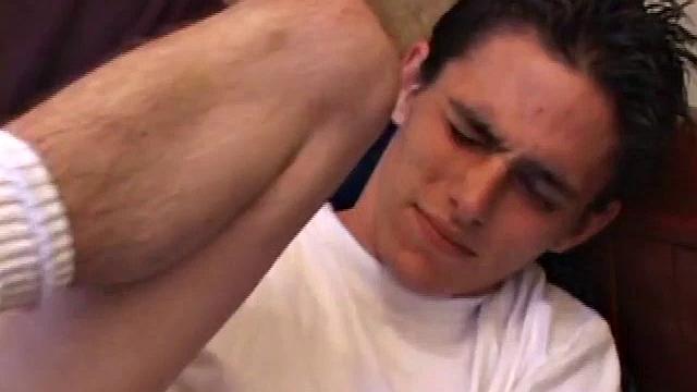 When young Sean Cage unzips his pants, he pulls out his stiff cock and goes to work on it. He gives himself a little head and then inserts sex toys up his ass, before stroking out a warm cum load onto his tummy.