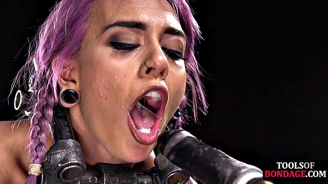 Tiny submissive poled and spanked