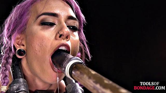 Tiny submissive poled and spanked