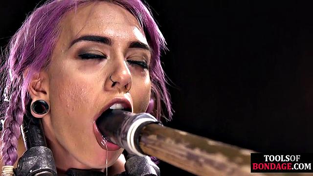 Tiny submissive poled and spanked