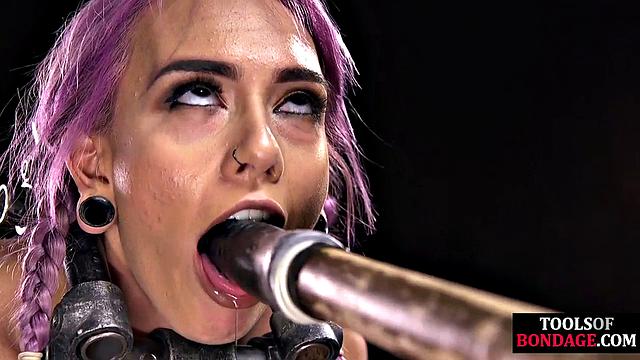 Tiny submissive poled and spanked