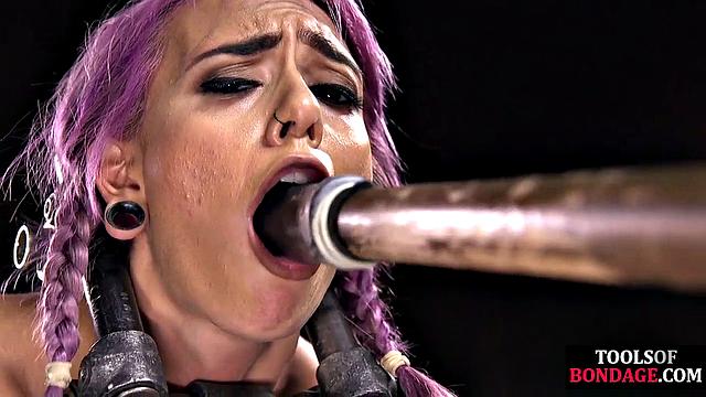 Tiny submissive poled and spanked