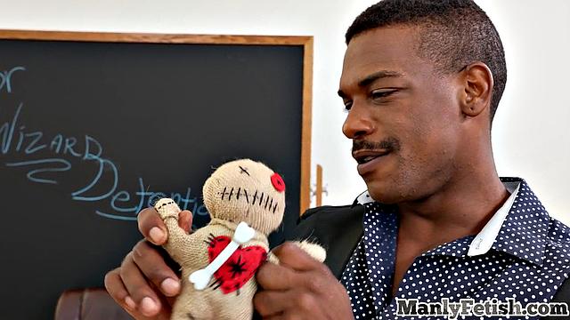 Muscular guys pounding each other