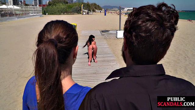 Stunning MILF at Naked Beach Walk