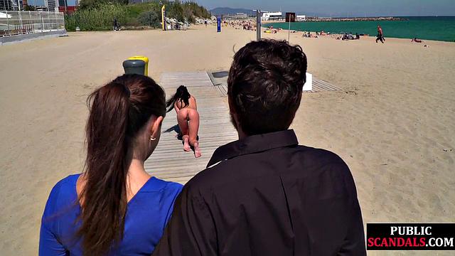 Stunning MILF at Naked Beach Walk