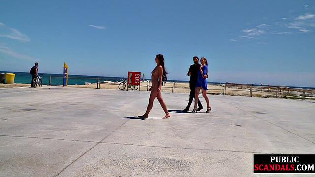 Stunning MILF at Naked Beach Walk