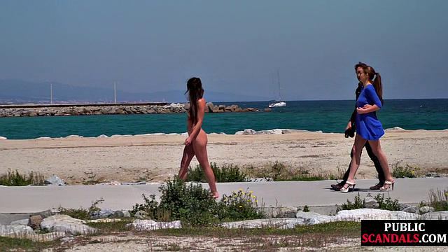 Stunning MILF at Naked Beach Walk