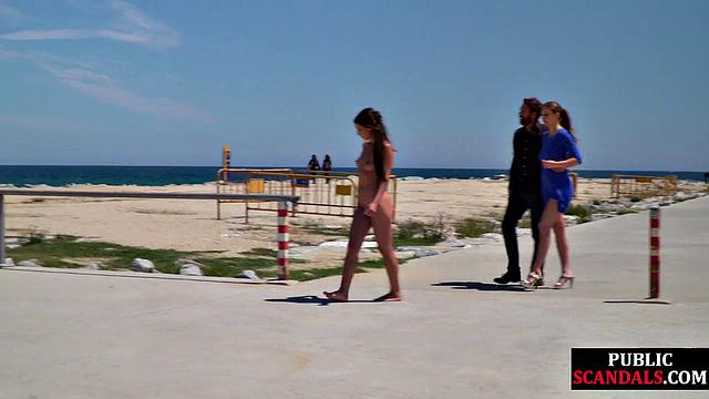 Stunning MILF at Naked Beach Walk